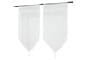 Delien Scheibengardine Uni 2 St. Stangendurchzug Voile mit Quaste Bild 2