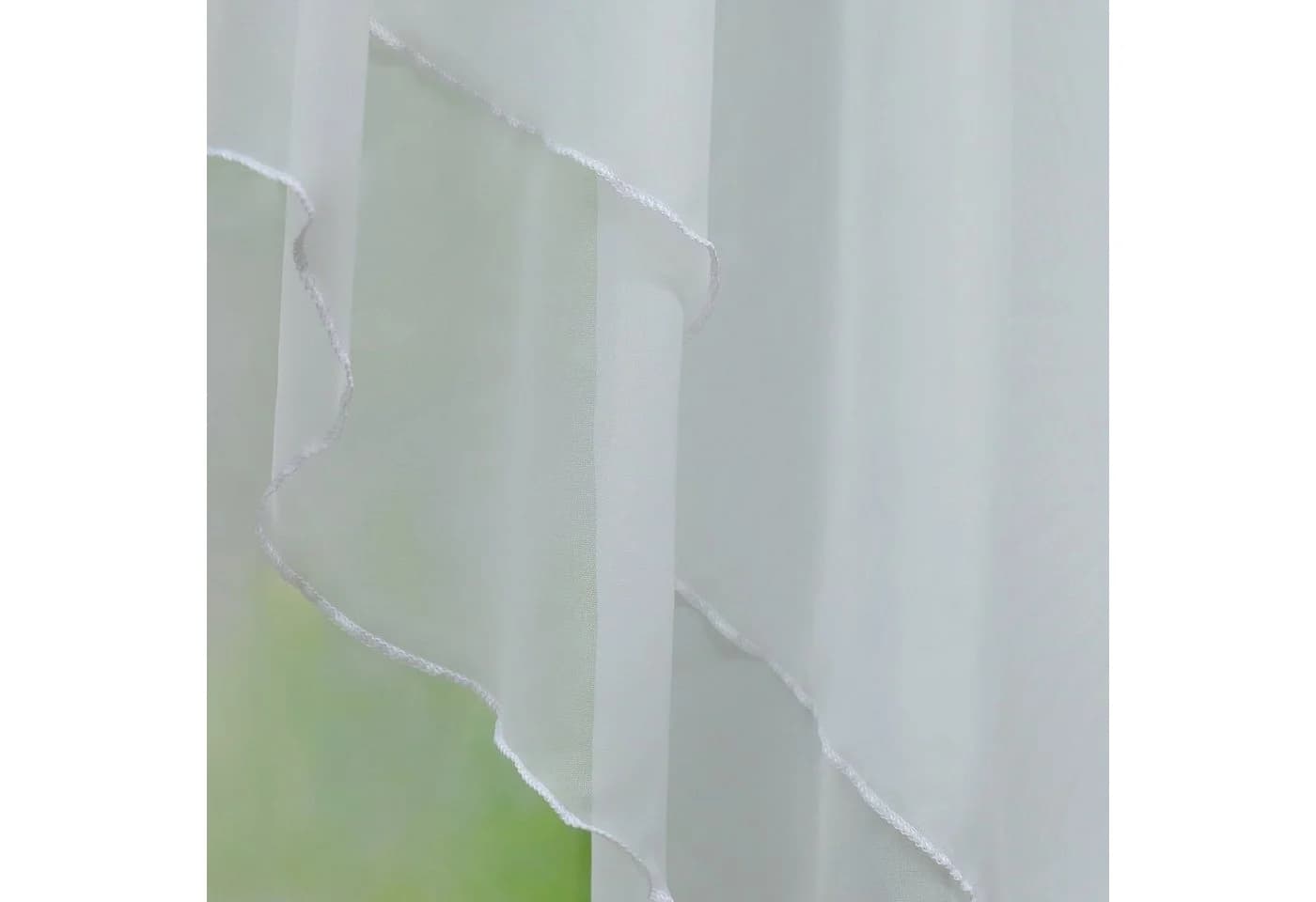 Delien Scheibengardine Beyza 2 St. Stangendurchzug Transparent Zweifarbig - Bild 3