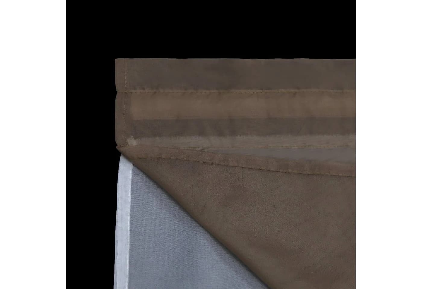 Delien Scheibengardine Beyza 2er-Set Transparent Braun Kräuselband - Bild 5