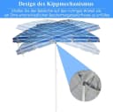 KOMFOTTEU Sonnenschirm mit Neigungsachse und UV50+ Schutz Marineblau Bild 5