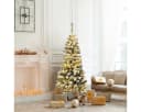 COSTWAY Künstlicher Weihnachtsbaum 135cm 150 warmweiße LEDs 242 PVC Nadeln Bild 4