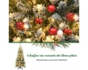 COSTWAY Künstlicher Weihnachtsbaum 135cm 150 warmweiße LEDs 242 PVC Nadeln Bild 5
