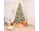 COSTWAY Künstlicher Weihnachtsbaum 230cm 1346 Spitzen Grün Weiß 550 LEDs Bild 1