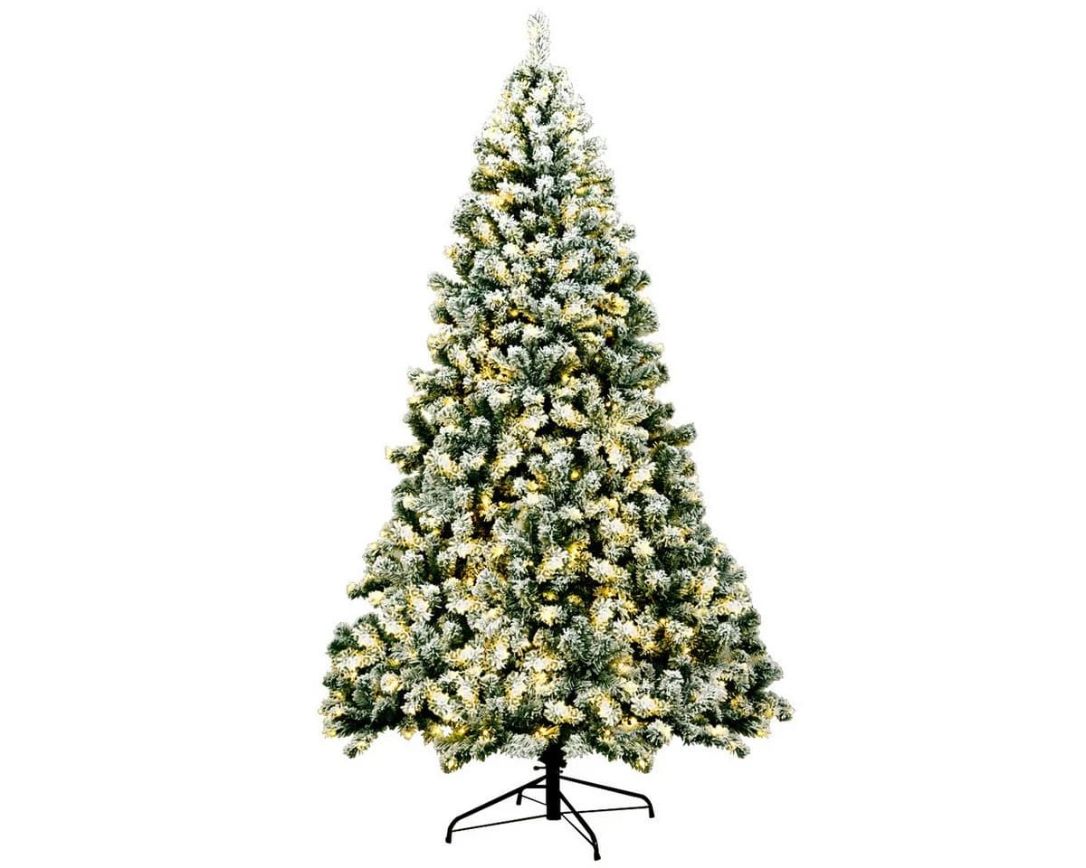 COSTWAY Künstlicher Weihnachtsbaum 230cm 1346 Spitzen Grün Weiß 550 LEDs - Bild 2