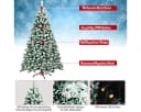 COSTWAY Künstlicher Weihnachtsbaum 230cm 1346 Spitzen Grün Weiß 550 LEDs Bild 3