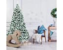COSTWAY Künstlicher Weihnachtsbaum 230cm 1346 Spitzen Grün Weiß 550 LEDs Bild 4