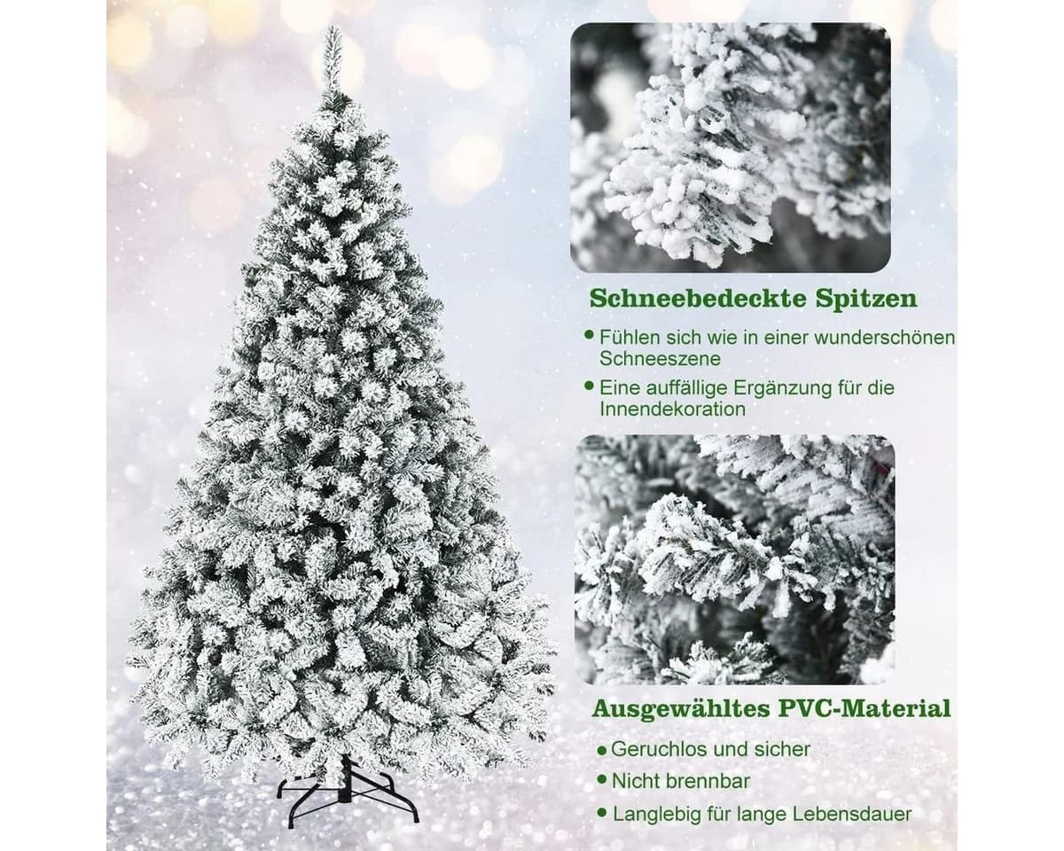 COSTWAY Künstlicher Weihnachtsbaum 225cm mit Schnee & 450 LEDs - Bild 5