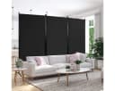 COSTWAY Paravent 3-teilig Schwarz 260x183cm Bild 1