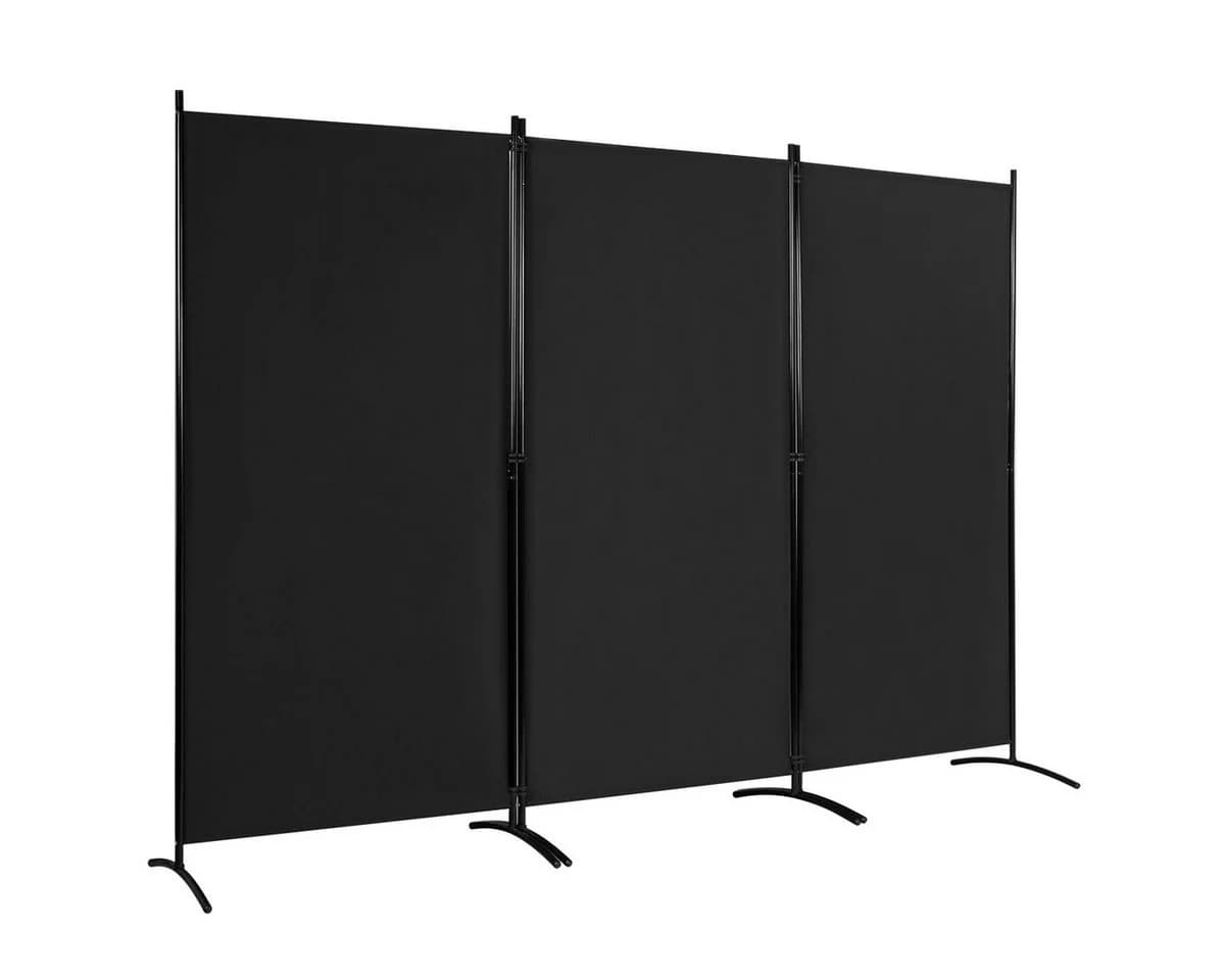 COSTWAY Paravent 3-teilig Schwarz 260x183cm - Bild 2