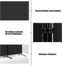 COSTWAY Paravent 3-teilig Schwarz 260x183cm Bild 4