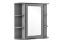 COSTWAY Spiegelschrank Badezimmerschrank Grau Bild 2