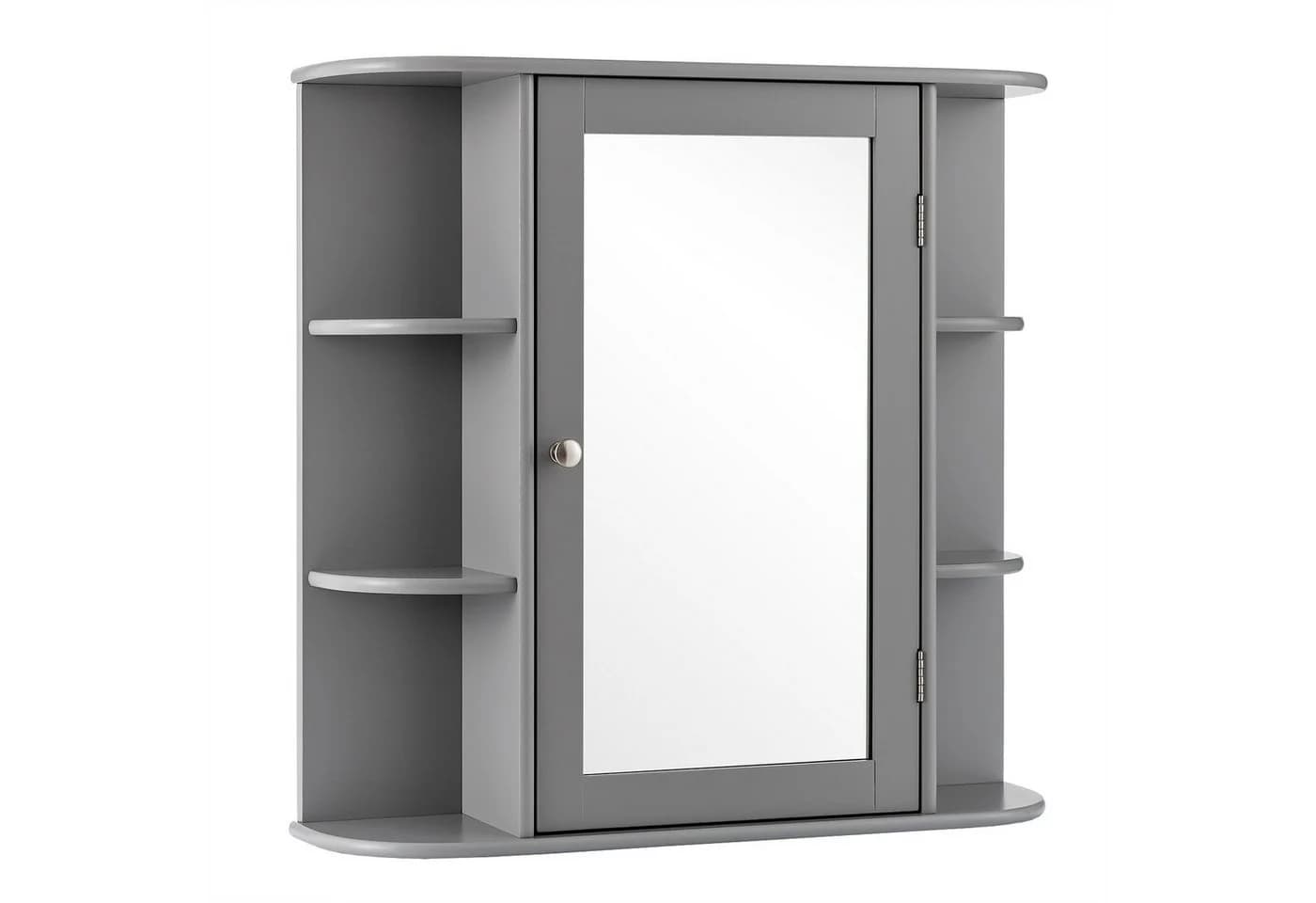 COSTWAY Spiegelschrank Badezimmerschrank Grau - Bild 2