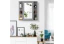 COSTWAY Spiegelschrank Badezimmerschrank Grau Bild 3