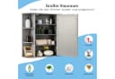 COSTWAY Spiegelschrank Badezimmerschrank Grau Bild 5