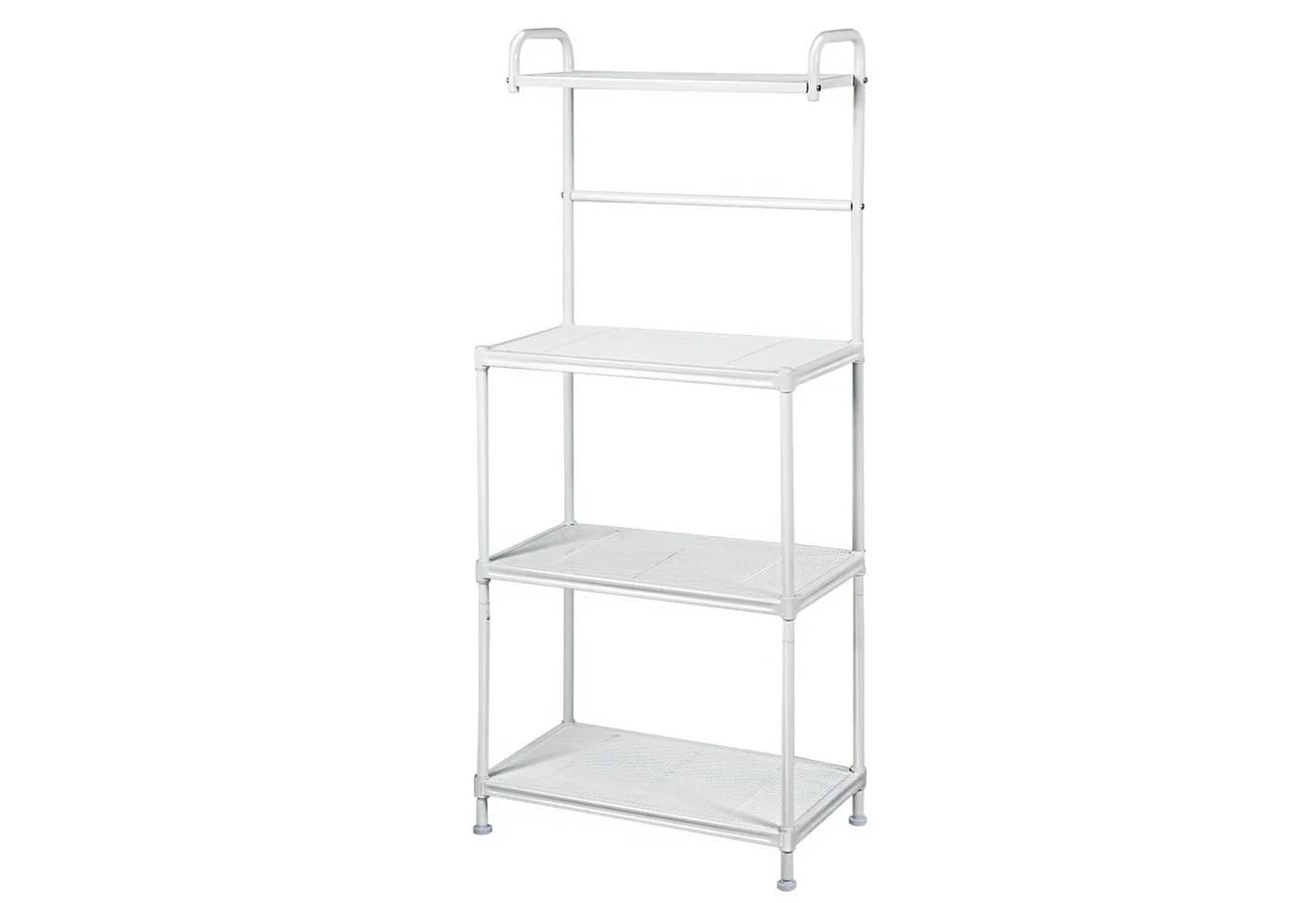 COSTWAY Küchenregal Weiß Metall mit verstellbaren Böden - Bild 2