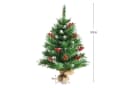 COSTWAY Künstlicher Weihnachtsbaum 76 Zweige Grün Rote Beeren Bild 5