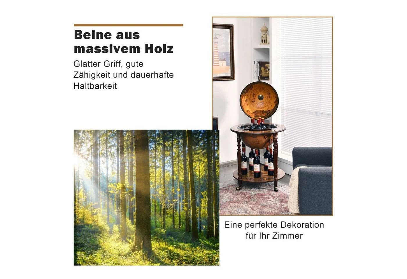 Weinregal und Barschrank im Globus-Stil - Bild 5