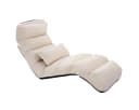 COSTWAY Relaxliege Beige Klappbarer Bodensessel mit Liegefunktion Bild 2