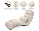COSTWAY Relaxliege Beige Klappbarer Bodensessel mit Liegefunktion Bild 4