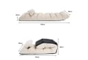 COSTWAY Relaxliege Beige Klappbarer Bodensessel mit Liegefunktion Bild 5