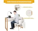 KOMFOTTEU Computertisch Schreibtisch Weiß mit Schublade und Schrank Bild 3