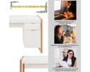 KOMFOTTEU Computertisch Schreibtisch Weiß mit Schublade und Schrank Bild 4