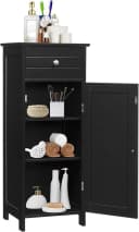 KOMFOTTEU Badschrank mit Schublade Schwarz 35x30x87 cm Bild 2