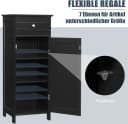 KOMFOTTEU Badschrank mit Schublade Schwarz 35x30x87 cm Bild 3