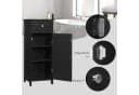 KOMFOTTEU Badschrank mit Schublade Schwarz 35x30x87 cm Bild 4