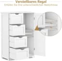 COSTWAY Badkommode mit 4 Schubladen & 1-türigem Schrank Bild 3