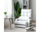 COSTWAY Relaxsessel Liegebett Klappbar Weiß Bild 1