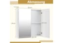 COSTWAY Spiegelschrank Badezimmerspiegel hängend weiß Bild 5