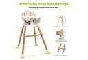 COSTWAY Hochstuhl 2 in 1 Babystuhl aus Holz höhenverstellbar Bild 5