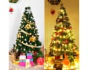 COSTWAY Künstlicher Weihnachtsbaum 180 cm mit 650 PVC Zweige & Klappsystem Bild 1
