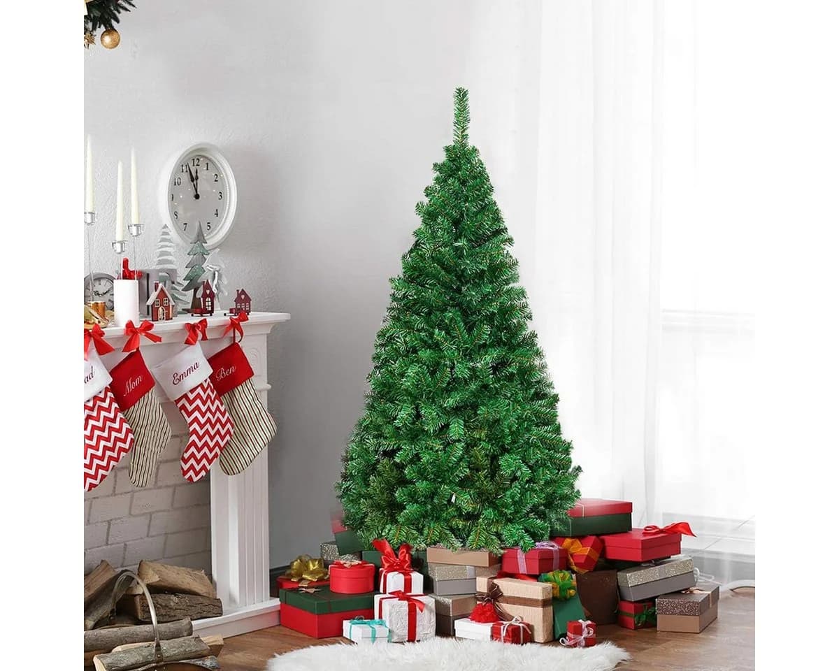 COSTWAY Künstlicher Weihnachtsbaum 180 cm mit 650 PVC Zweige & Klappsystem - Bild 2
