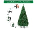 COSTWAY Künstlicher Weihnachtsbaum 180 cm mit 650 PVC Zweige & Klappsystem Bild 5