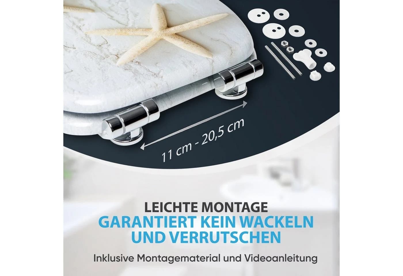 Sanilo WC-Sitz Seestern Grau mit Absenkautomatik - Bild 5