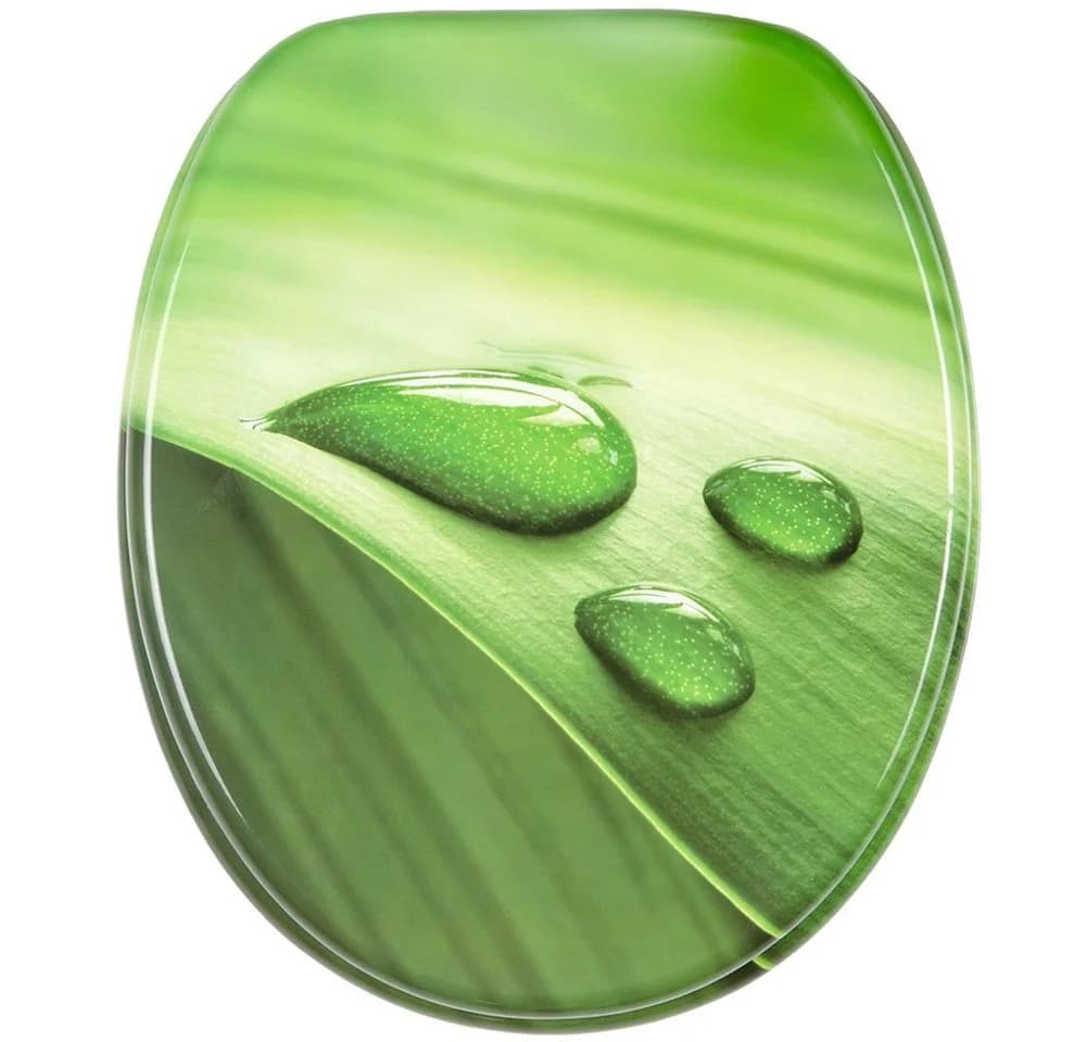 Sanilo WC-Sitz Green Leaf Grün Oval MDF Absenkautomatik - Bild 2