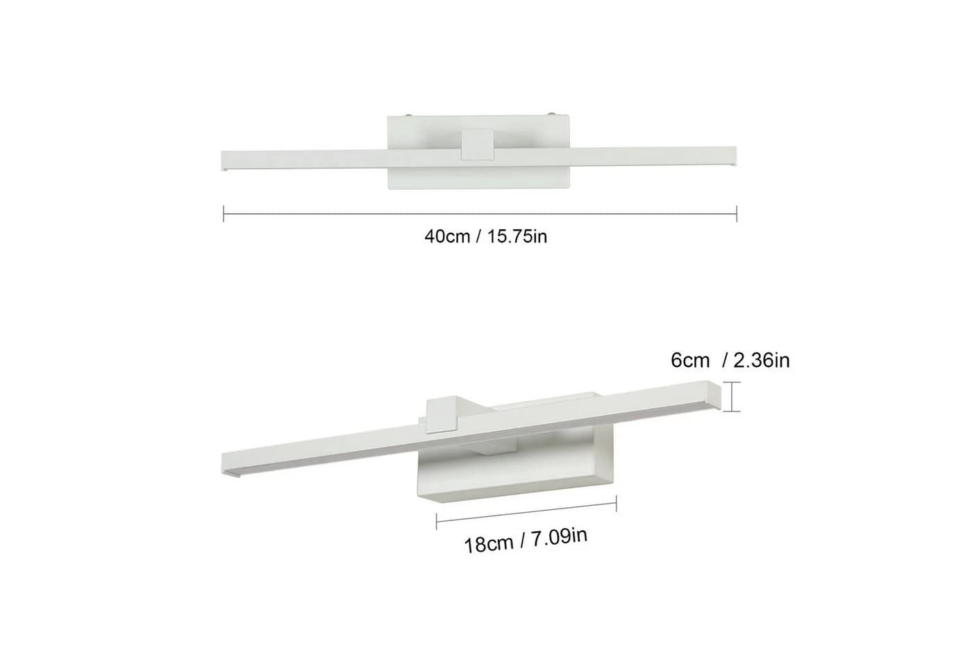 Riserva LED Spiegelleuchte 40 cm Weiß Aluminium - Bild 3