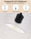 EDISHINE Stehlampe mit verstellbarem Lampenschirm aus Leinen Bild 3