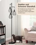 EDISHINE Stehlampe Wohnzimmer 3-flammig Dimmbar Schwarz Bild 3