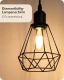 EDISHINE Stehlampe Wohnzimmer 3-flammig Dimmbar LED Wechselbar Schwarz Bild 5