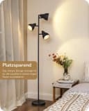 EDISHINE Stehlampe Wohnzimmer 163cm, 3-flammige Standleuchte LED wechselbar Schwenkbar Bild 1