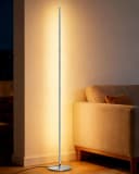 EDISHINE LED Stehlampe Wohnzimmer Silber Dimmbar Höhenverstellbar Bild 2