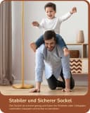 EDISHINE Bogenlampe mit Leinen-Lampenschirm, verstellbar, Fußschalter Bild 5