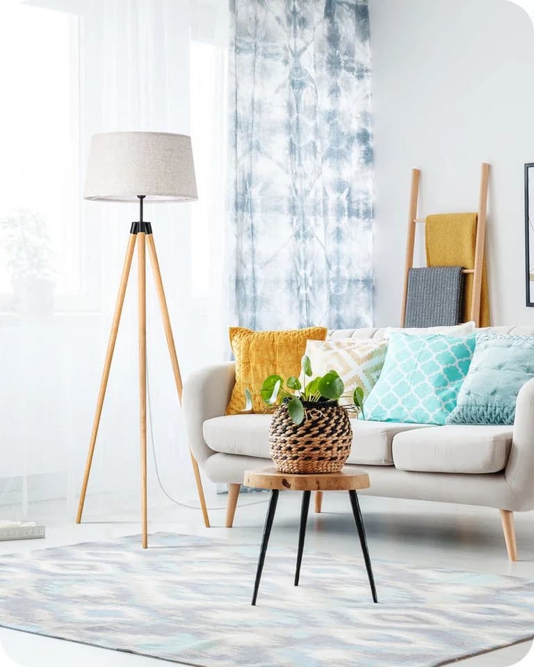 EDISHINE Stehlampe Wohnzimmer Dimmbar LED wechselbar warmweiß bis kaltweiß Stehleuchte mit Fernbedienung - Bild 5