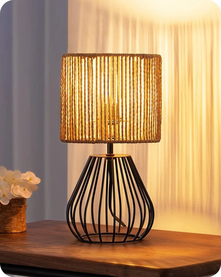EDISHINE Nachttischlampe LED 2700K Warmweiß Metallfuß - Bild 2