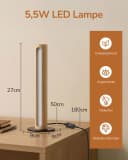 Moderne Nachttischlampe aus Holz Bild 1