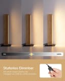 EDISHINE LED Nachttischlampe Holz, LED fest integriert, Touch Dimmbar Bild 1