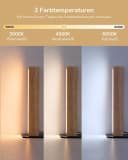 EDISHINE LED Nachttischlampe Holz, LED fest integriert, Touch Dimmbar Bild 3